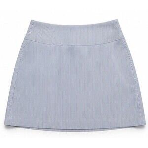 SC & Co Tummy Control Golf Skort Womens Blue/White Striped Stretch Tennis Skort